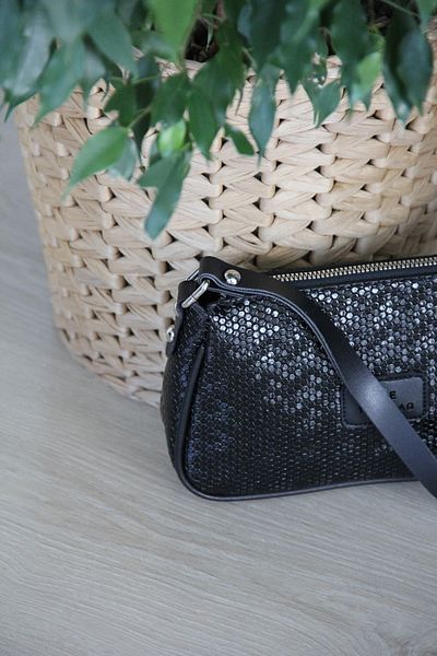 REVENKO Mini Black Croco Tote Bag Hand and Arm Bag