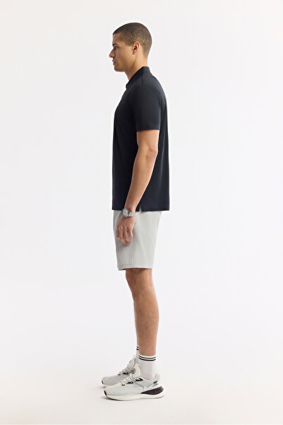 Avva Erkek Siyah Kıvrılmaz Polo Yaka Teknik Kumaş Regular Fit T-Shirt A51Y1155