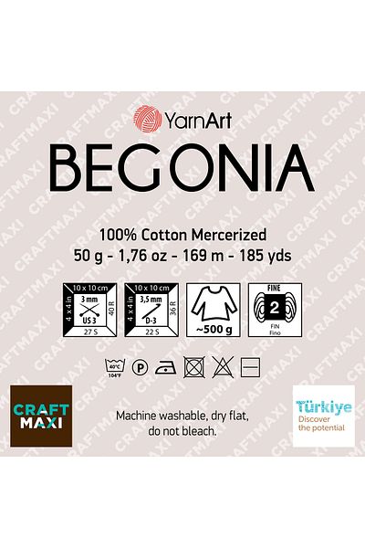 Yarnart Begonıa Melange - Ebruli, Mercerized Χειροποίητο Πλεκτό Ebruli-188