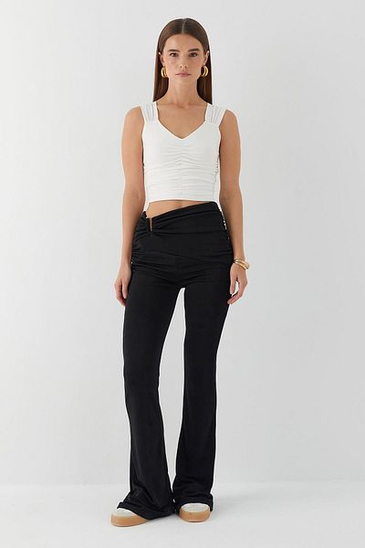 MARKALİSTE Gather Detailed Trousers Black
