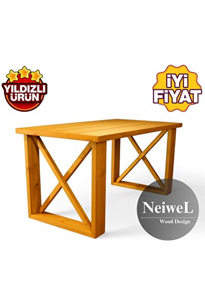 Neiwel Garden Dian Doğal Ahşap Bahçe Yemek Masası-70-100