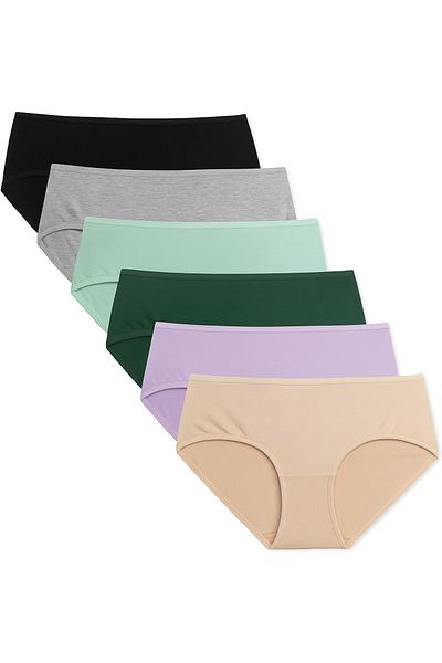 BEGATEKS High Waist Hipster Panties 6 Pack