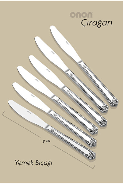 onon Sofrada Moda Çırağan 6'lı Yemek Bıçağı Takımı