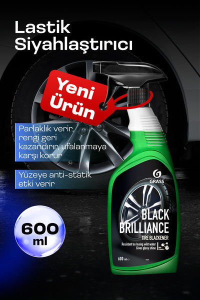 GRASS Black Brilliance Lastik Parlatıcı Sprey 600ml Otomobil Lastikleri İçin ...