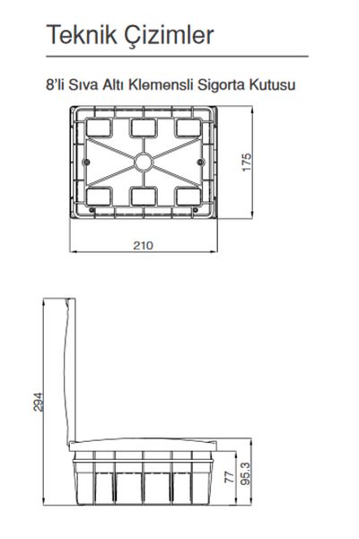 MAKEL Fuse Box Recessed 8 Li 63008