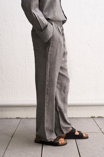 GIESTO Comfortable Cut Effect Anthracite Pants