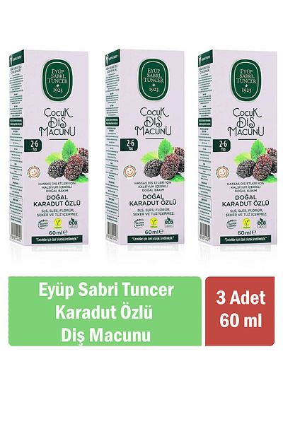 Eyüp Sabri Tuncer Natural Black Walnut Extract 2-6 Years Old Children's Toothpaste 60 ml
