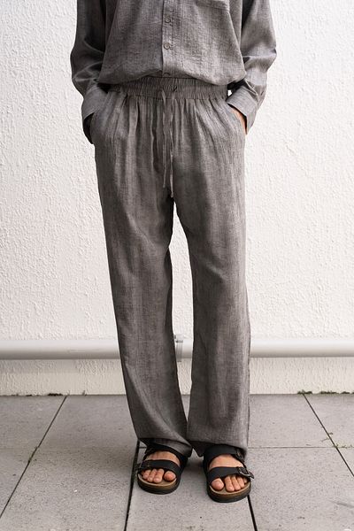 GIESTO Comfortable Cut Effect Anthracite Pants