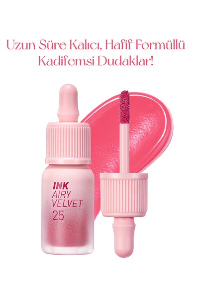 PERIPERA Peripera INK AIRY VELVET 025 ZAZZY PEACH 4g - Dlouhotrvající tekutá rtěnka