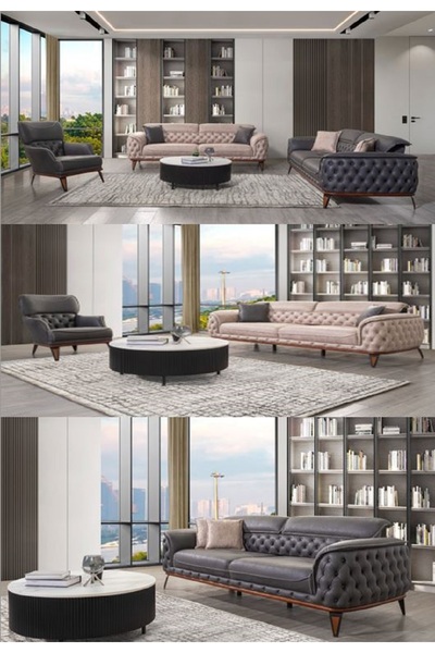 inegölmobilyası Eylül Koltuk Takımı %100 Gürgen 3 3 1