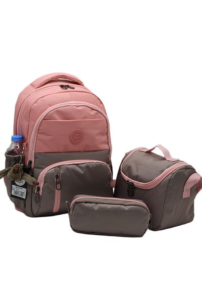 Bevitton First School Bag Set of 3 Unisex Children's Primary School Bag Bvt-8010 Powder-Mink
