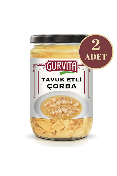 Gurvita Jöle Kıvamında Tavuk Suyuna Haşlanmış Tavuk 660 Ml 2'li