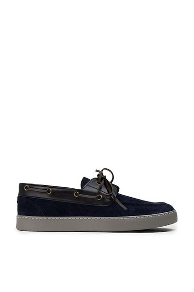 Deery Γνήσια ανδρικά παπούτσια Casual Suede Navy Blue Marine