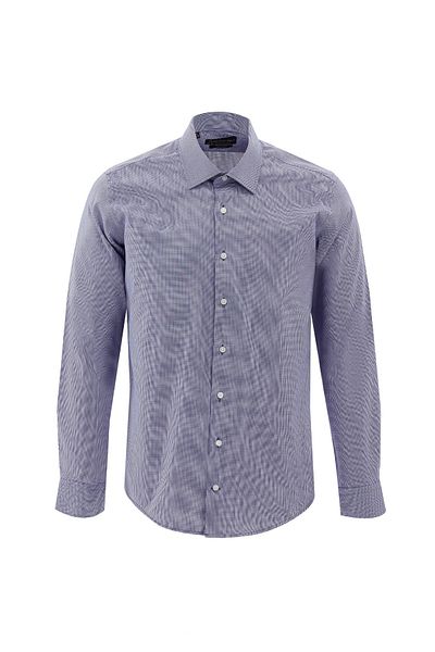 Abdullah Kiğılı Long Sleeve Slim Fit Slim Fit Non Iron Patterned Cotton Shirt