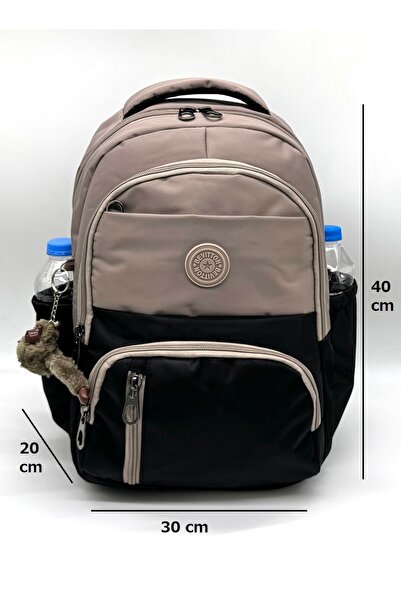 Bevitton ilk Okul Çantası 3'lü Seti Unisex Çocuk ilkokul Çantası Bvt-8010 Vizon-Siyah