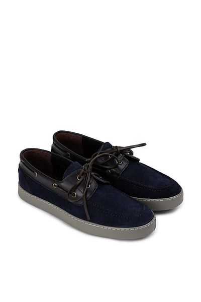 Deery Γνήσια ανδρικά παπούτσια Casual Suede Navy Blue Marine