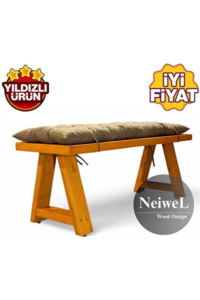 Neiwel Garden Nua Doğal Ahşap Bank-40cm-60cm