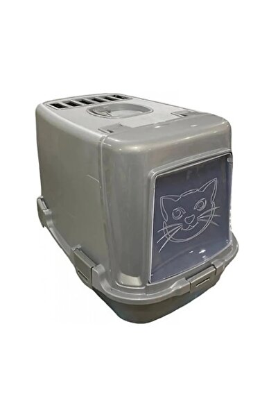 PlastArt Pt-305 Irak Plastik Kapalı Kedi Tuvaleti Kürek Hediyeli Gri 38,5 X 6...