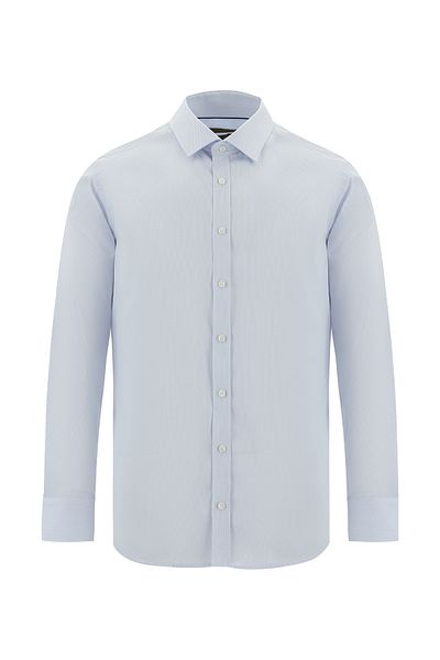 Abdullah Kiğılı Non Iron Slim Fit Long Sleeve Cotton Shirt - Classic Patterned