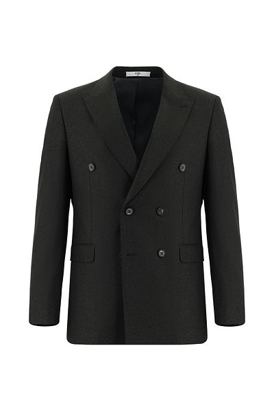 Kiğılı Super Slim Fit Extra Slim Fit Patterned Double-Breasted Suit