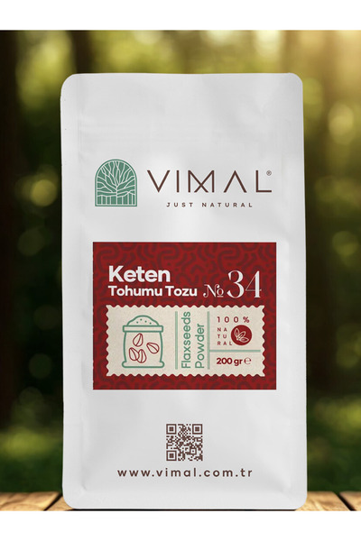 VIMAL Keten Tohumu Tozu 200 gr ( Saf, Doğal Ve Katkısız )