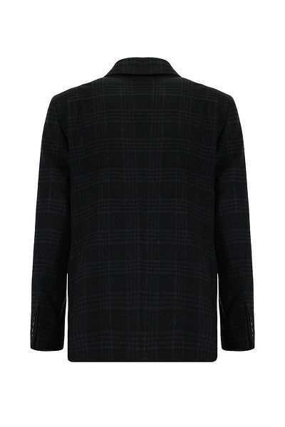 Abdullah Kiğılı Relax Fit Relax Cut Plaid Cashmere Jacket