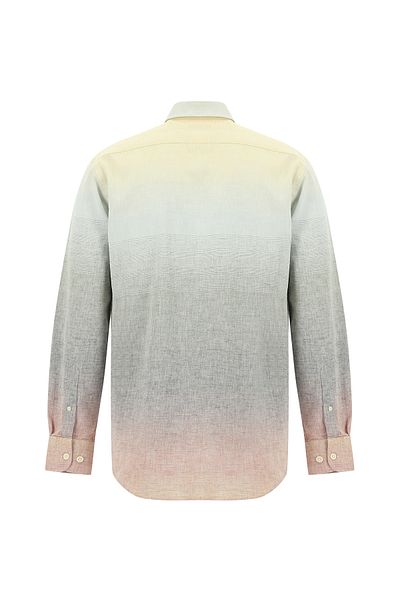 Abdullah Kiğılı Patterned ReGular Fit LonG Sleeve Sports Linen Shirt