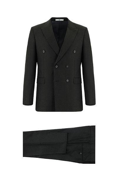 Kiğılı Super Slim Fit Extra Slim Fit Patterned Double-Breasted Suit