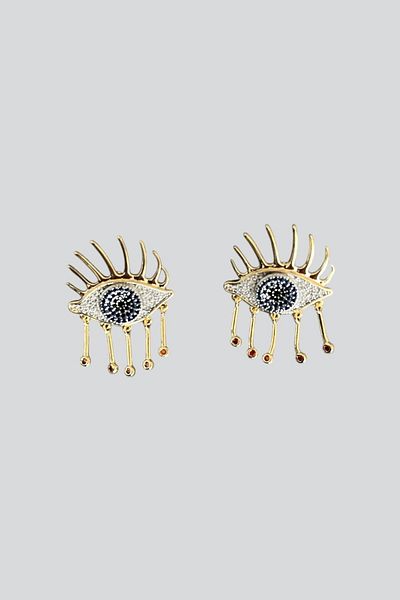 stravis Dangle Eye Design Earrings