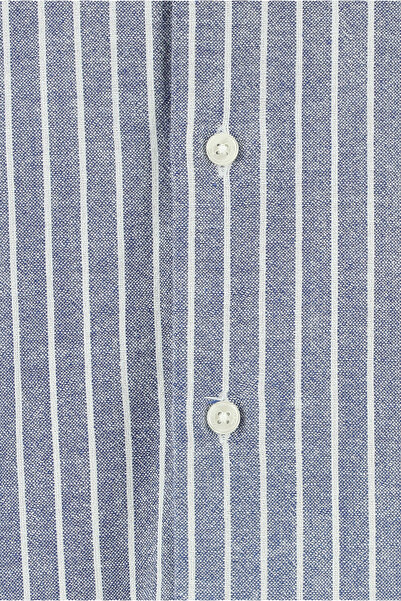 Abdullah Kiğılı Бавовняна сорочка в смужку з довгим рукавом приталеного крою