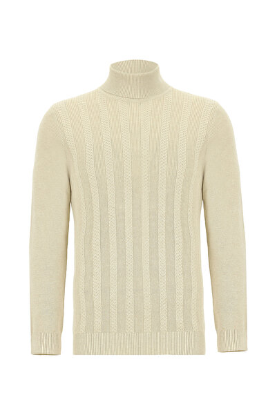 Abdullah Kiğılı Рибальський комір, прямий крій, візерунковий вовняний трикотажний светр