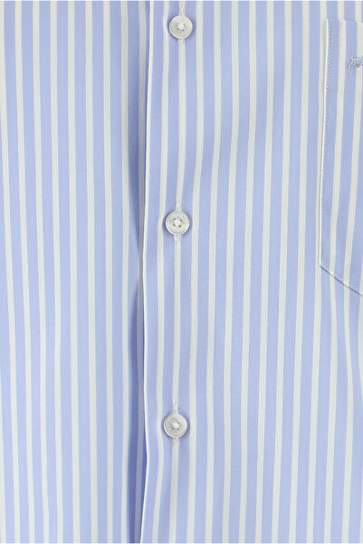 Abdullah Kiğılı Uzun Kol Regular Fit Çizgili İtalyan Pamuklu Gömlek