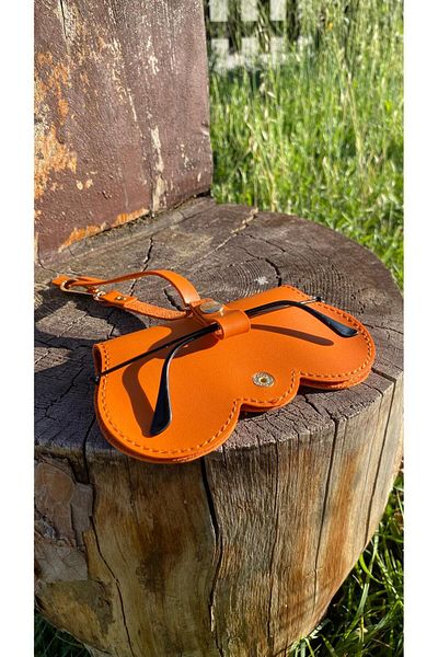 Atölyezümra Hanging Glasses Case Circle Model (Orange Color)