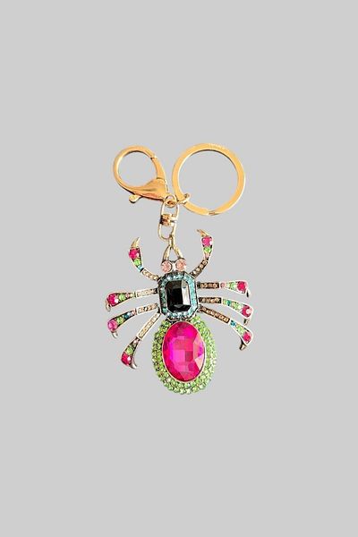 stravis Spider Figured Stone Embroidered Keychain Bag Charm