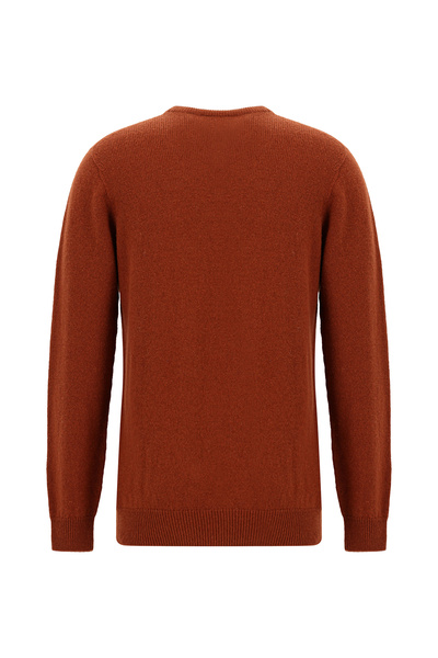 Abdullah Kiğılı Crew Neck Regular Fit Patterned Wool Knitwear Sweater