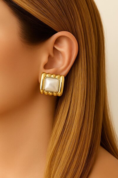 stravis Reçine Kare Küpe