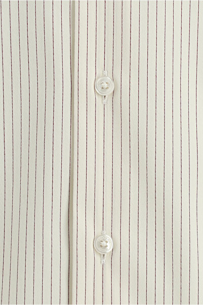 Abdullah Kiğılı Uzun Kol Klasik Çizgili Pamuklu İtalyan Gömlek