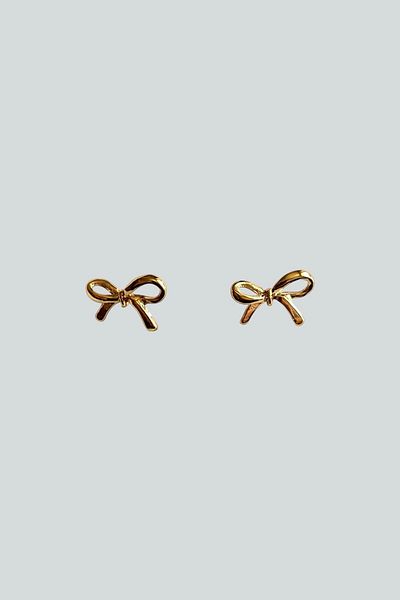 stravis Gold Mini Bow Earrings