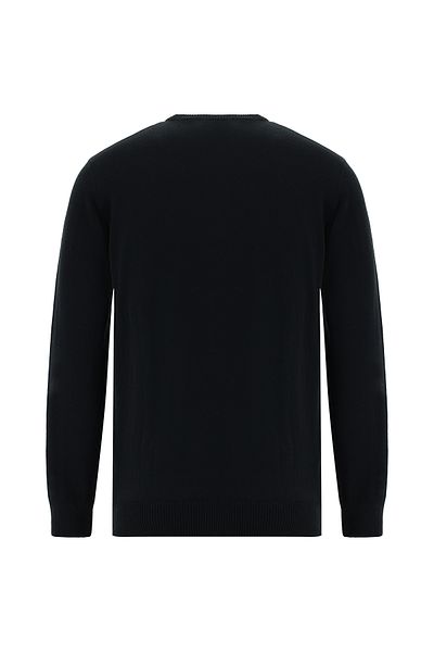 Abdullah Kiğılı Crew Neck Regular Fit Patterned Cotton Cashmere Knitwear Sweater