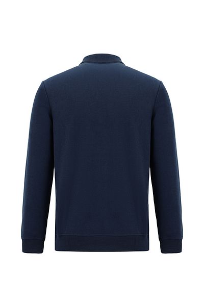 Abdullah Kiğılı Polo Neck Regular Fit Embroidered Cotton Sweatshirt