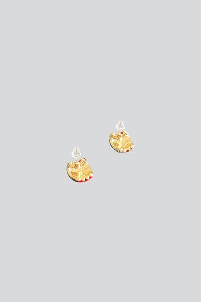 stravis Enameled Seashell Earrings
