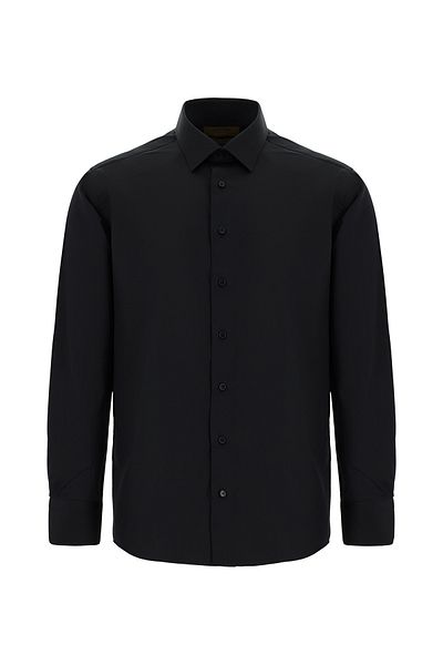 Abdullah Kiğılı Long Sleeve Non Iron Satin Classic Cotton Shirt