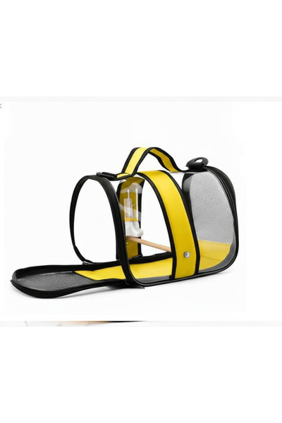 ENS PLASTİK Kuş Taşıma Çantası Tünekli - 30x22x20cm - Sarı