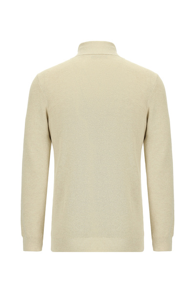 Abdullah Kiğılı Рибальський комір, прямий крій, візерунковий вовняний трикотажний светр