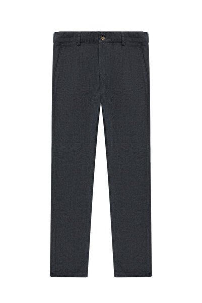 Abdullah Kiğılı Regular Fit Desenli Likralı Kanvas / Chino Pantolon