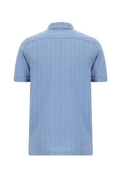 Kiğılı Patterned Knitted Mercerized Cotton Shirt - Short Sleeve, Regular Fit