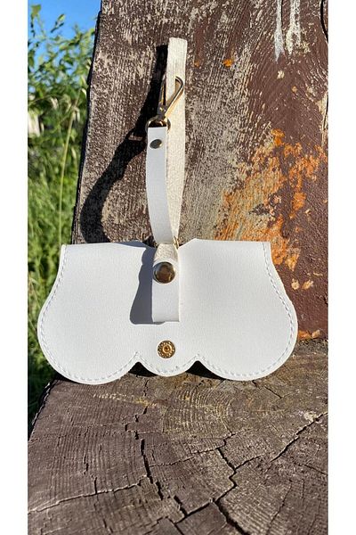 Atölyezümra Hanging Glasses Case Circle Model (White)