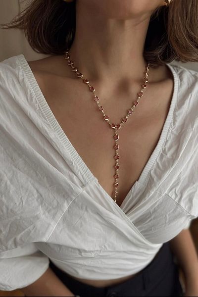 stravis Heart Y Necklace