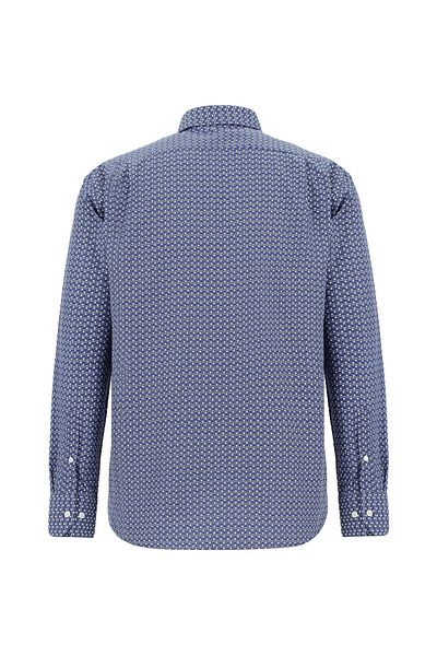 Abdullah Kiğılı Long Sleeve Regular Fit Printed Sports Cotton Shirt