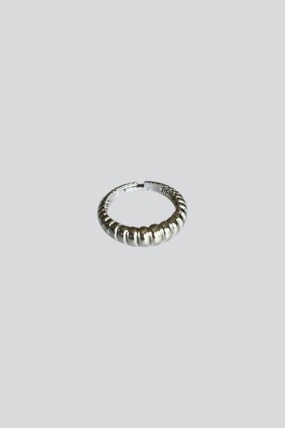stravis Silver Color Thin Curved Ring